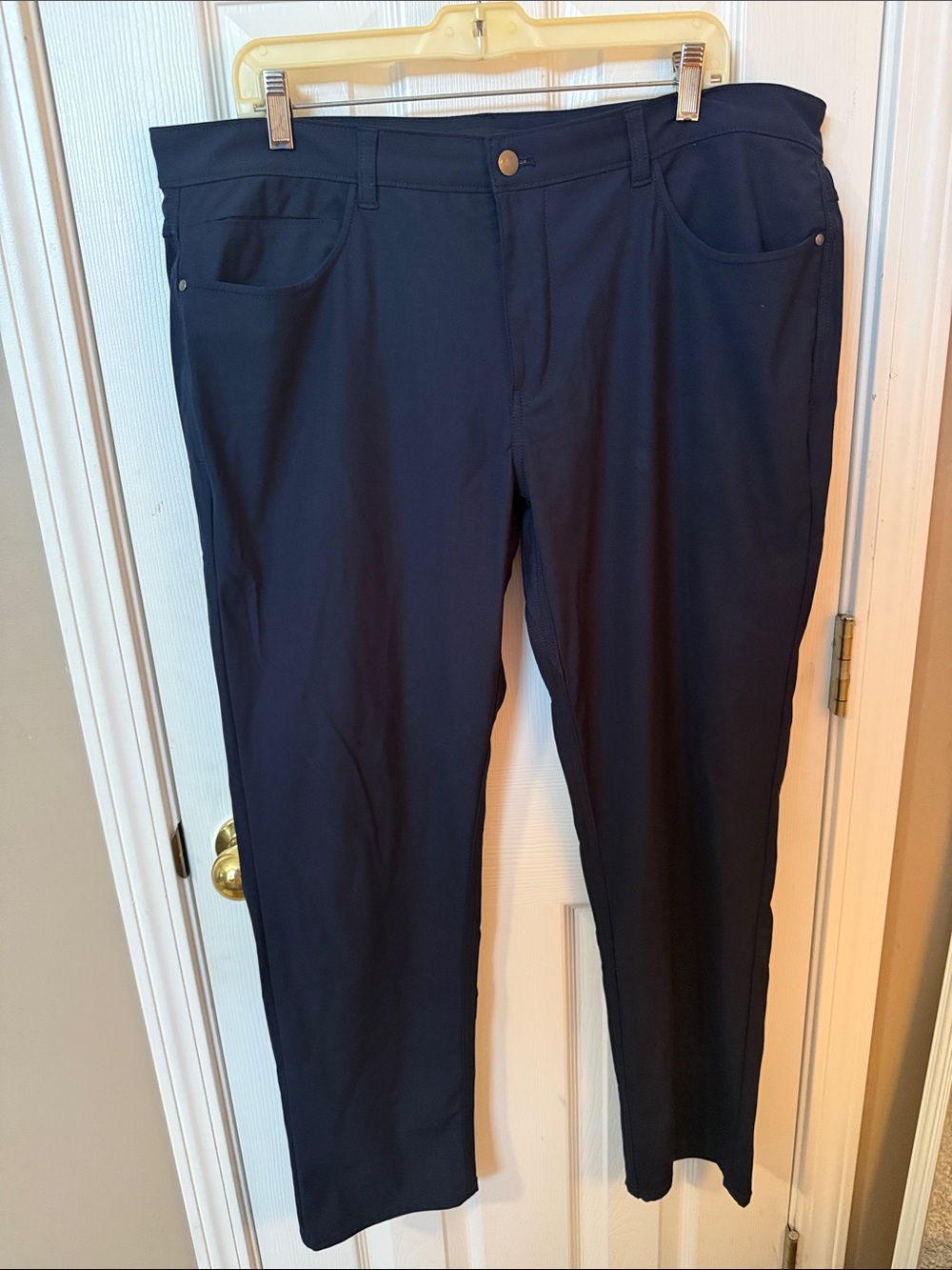 Men's Navy Stretch Casual Pants